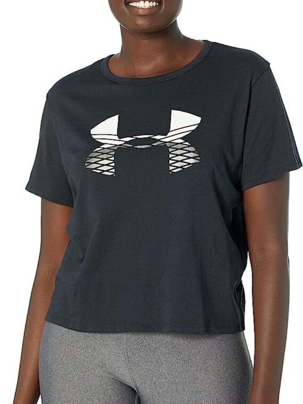 Under Armour Womens Printed logo Cropped T-Shirt